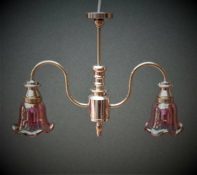 2-Arm Down Ceiling Light, Cranberry