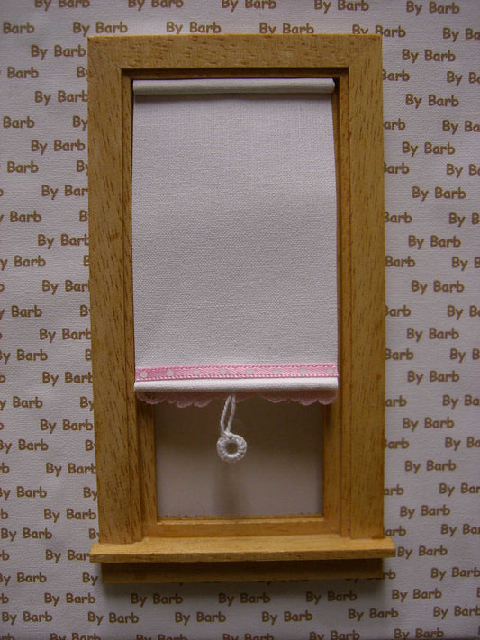 Designer Window Shade, Pink Trim