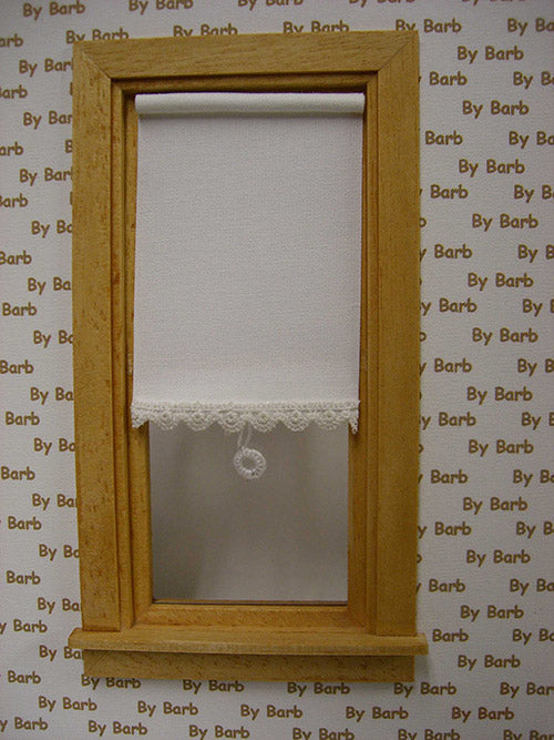 Designer Window Shade, White Lace